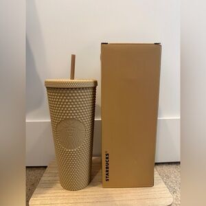 Starbucks Beige Textured Tumbler with Straw